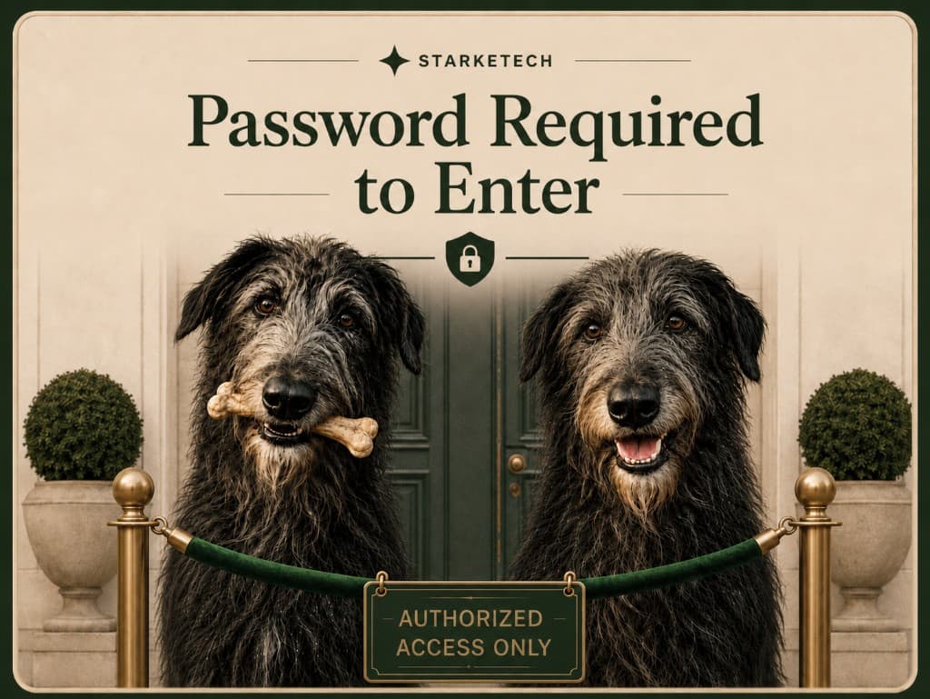 StarkeTech guard dogs with authorized access rope